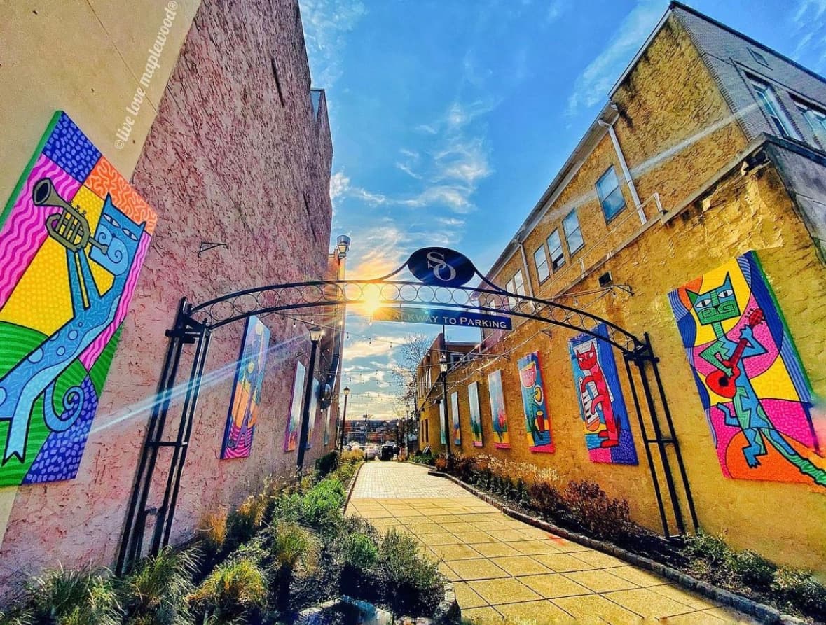 South Orange mural walkway